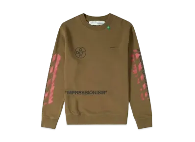 OFF-WHITE Impressionism' Diag Stencil Sweatshirt "Green"