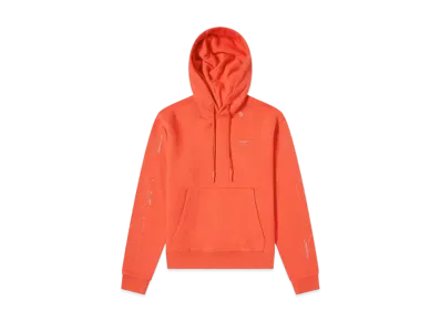 OFF-WHITE Diag Unfinished Slim Hoodie "Red"