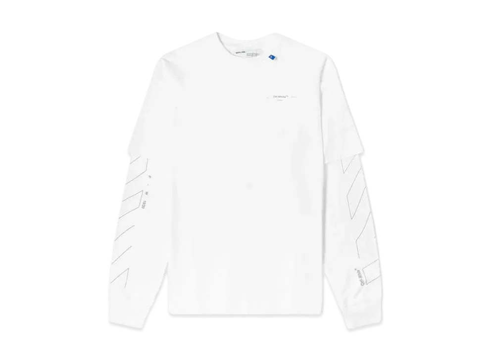 OFF-WHITE Diag Unfinished T-Shirt "White"