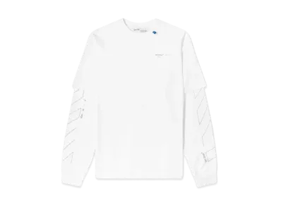 OFF-WHITE Diag Unfinished T-Shirt "White"