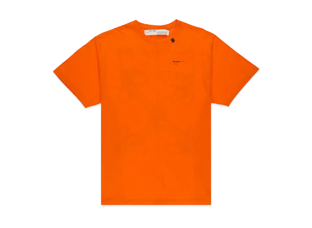 オフホワイト オーバーサイズ アブストラクト アローズ エンブロイダリー Tシャツ "オレンジ"