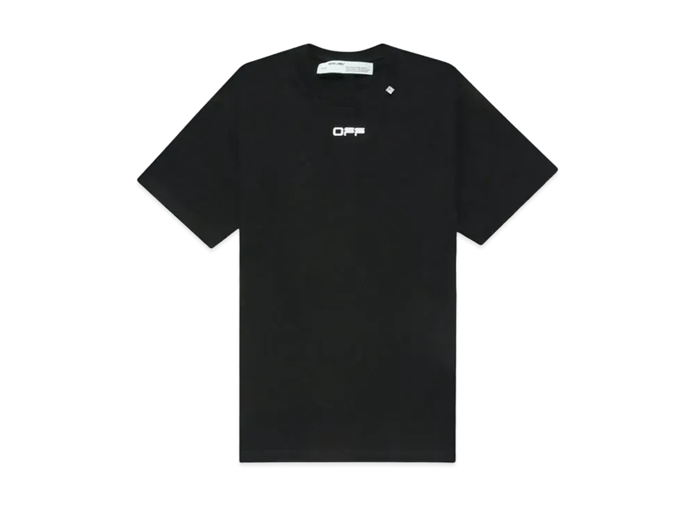 オフホワイト オーバーサイズ フィット カラヴァッジオ アローズ Tシャツ "ブラック"