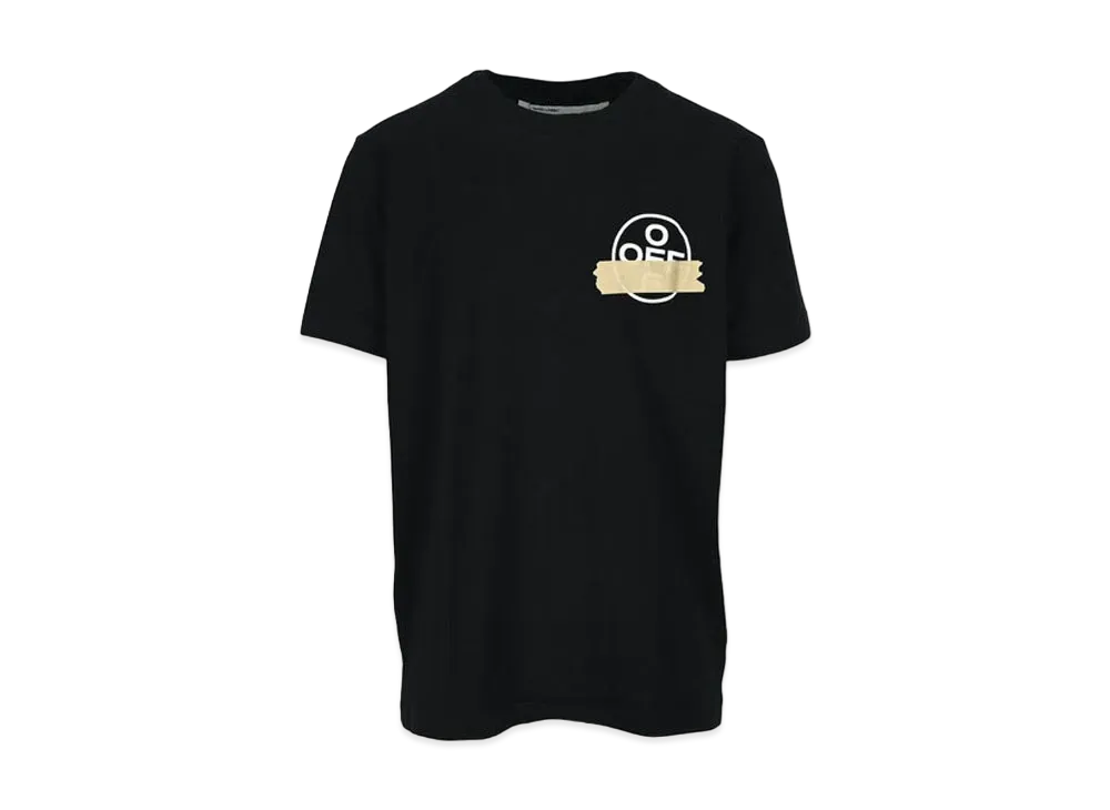 オフホワイト スリム フィット テープ アローズ Tシャツ "ブラック"