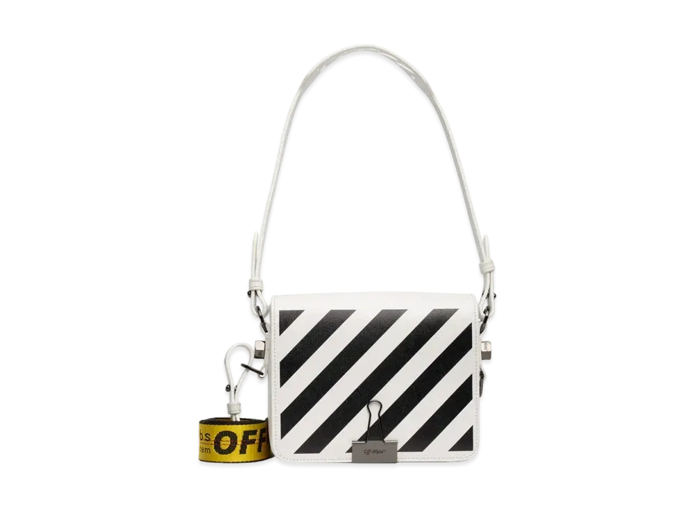 OFF-WHITE Binder Clip Bag Diag "White/Yellow"