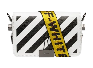 OFF-WHITE Binder Clip Bag Diag Mini "White/Yellow"
