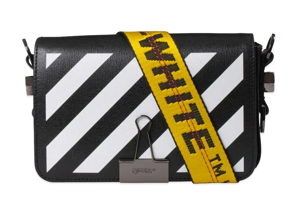 OFF-WHITE Binder Clip Bag Diag Mini "Black/Yellow"