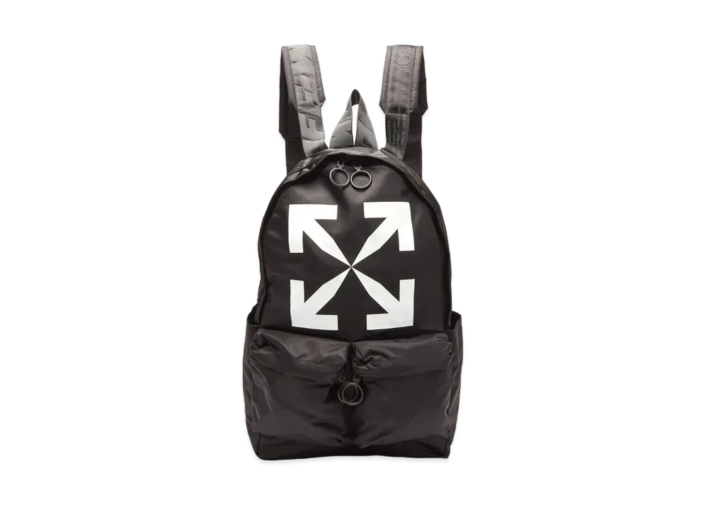 オフホワイト ロゴ バックパック "ブラック"