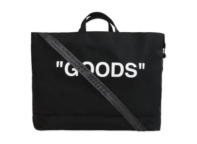 OFF-WHITE Quote Tote Bag "GOODS" "Black"