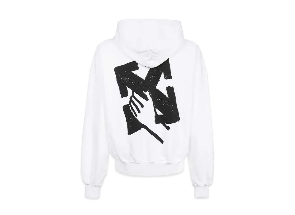 OFF-WHITE Arrow Slim Hoodie "White"