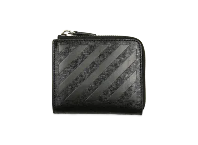 OFF-WHITE Diag Saff Zip Wallet "Black"