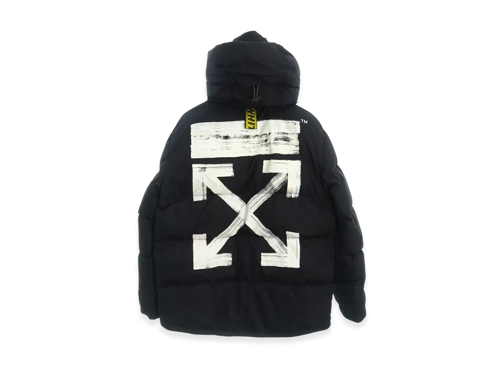 Off-White Diagonal Brushed Down Jacket "Black"