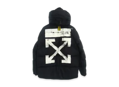 Off-White Diagonal Brushed Down Jacket "Black"