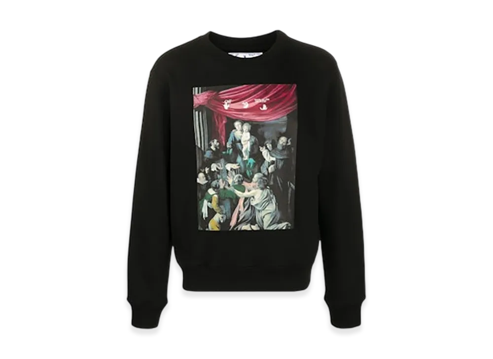 Off-White Slim Fit Caravaggio Painting Sweatshirt "Black"