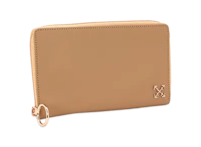 Off-White Purse Zip Around Travel Case "Nude"