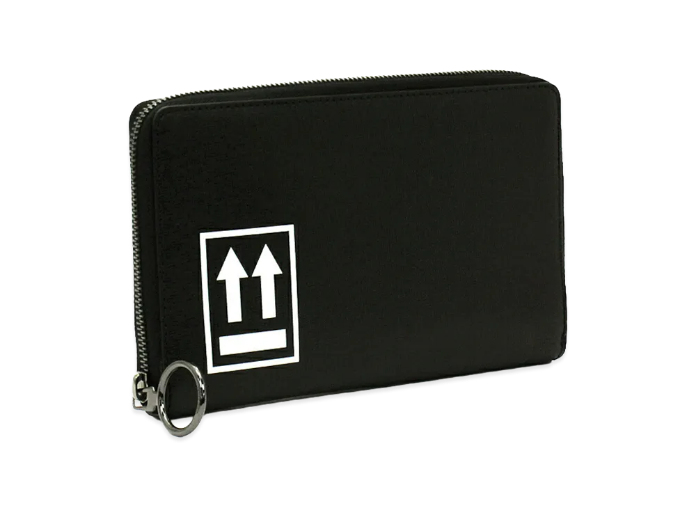 Off-White Purse Zip Around Travel Case "Black/White"