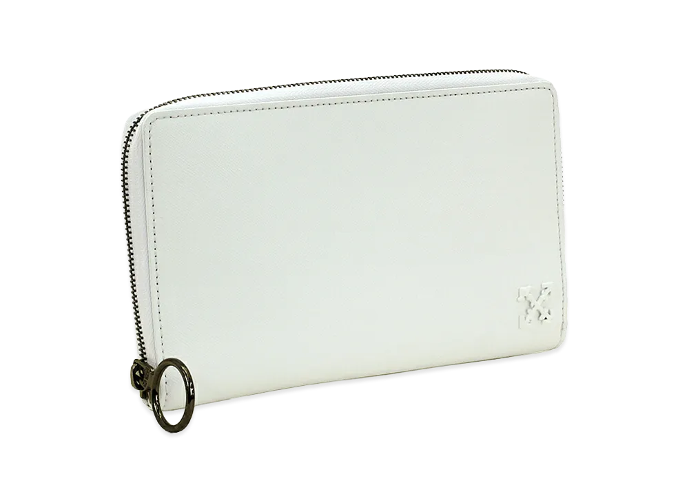 Off-White Purse Zip Around Travel Case "White"