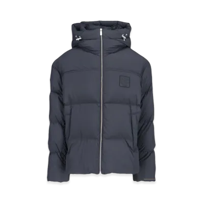 Off-White Logo Patch Zip-Up Down Jacket "Black"