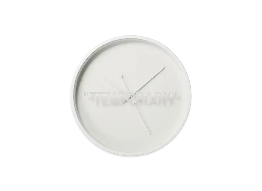 Off-White Virgil Abloh x IKEA MARKERAD "Temporary" Wall Clock "White"
