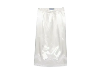 PRADA Women's Embroidered Satin Skirt "White"