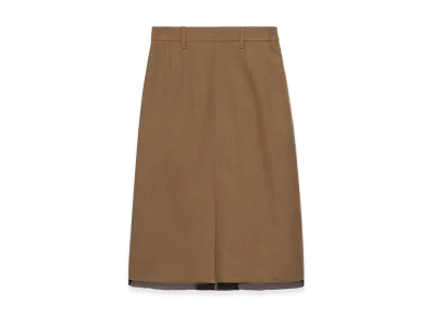PRADA Women's Wool Midi Skirt "Brown"