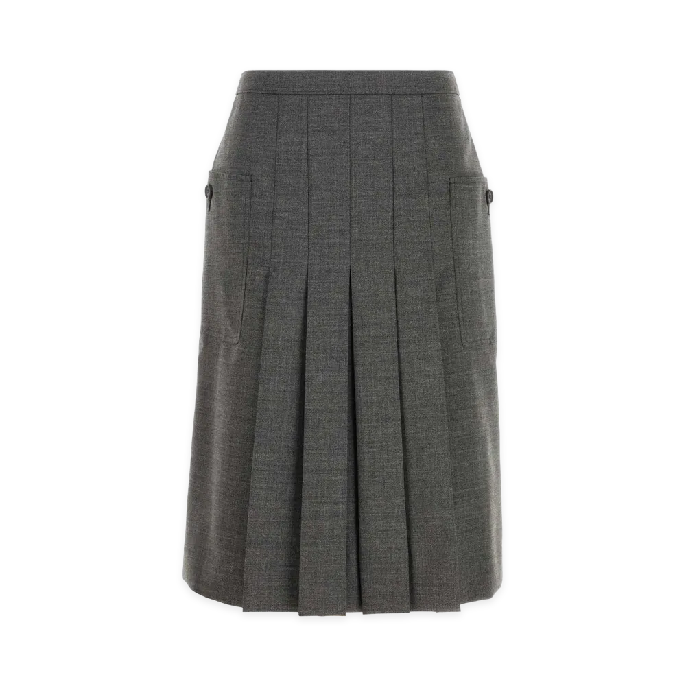 PRADA Women's Wool Skirt "Gray"