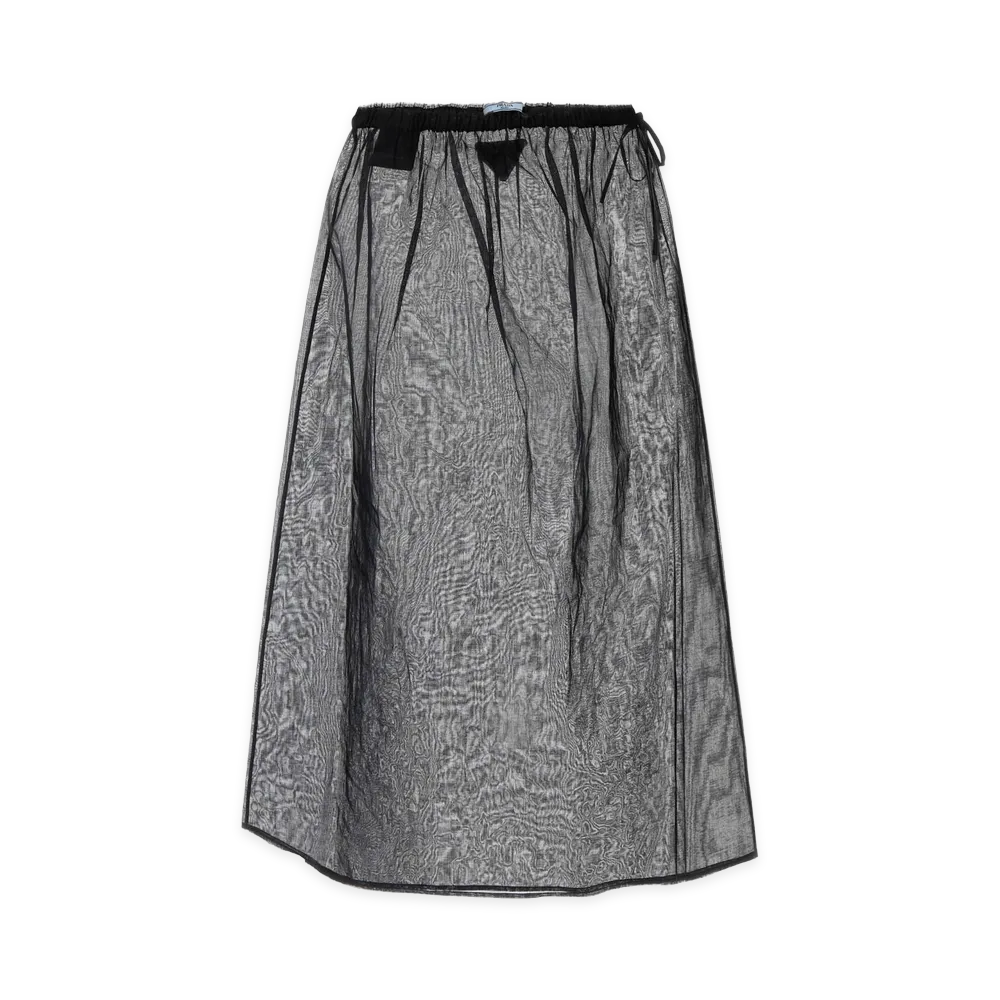 PRADA Women's Organdy Skirt "Black"