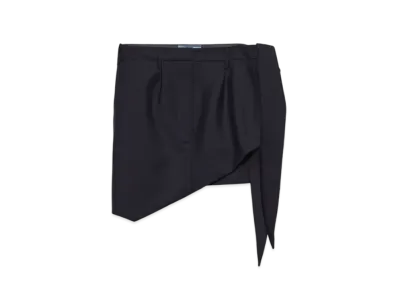 PRADA Women's Kid Mohair Miniskirt "Navy"