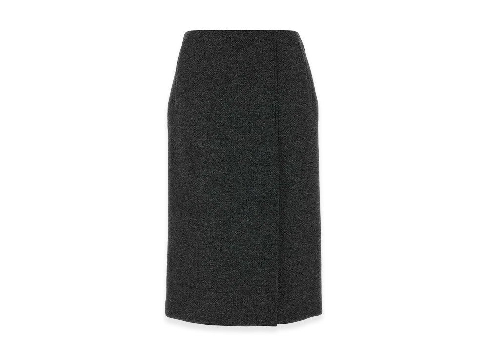 PRADA Women's Wool Skirt "Charcoal Gray"