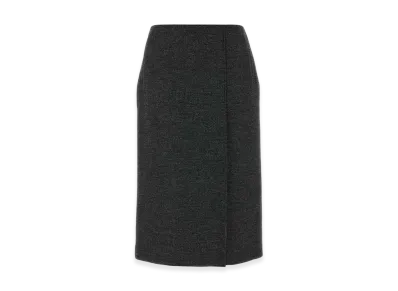 PRADA Women's Wool Skirt "Charcoal Gray"