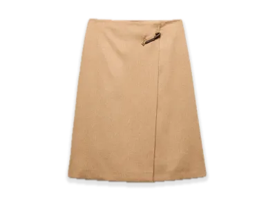 PRADA Camel Hair Midi Skirt "Beige"