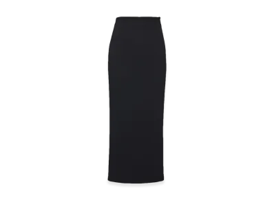 PRADA Women's Stretch Natte Midi-Skirt "Black"