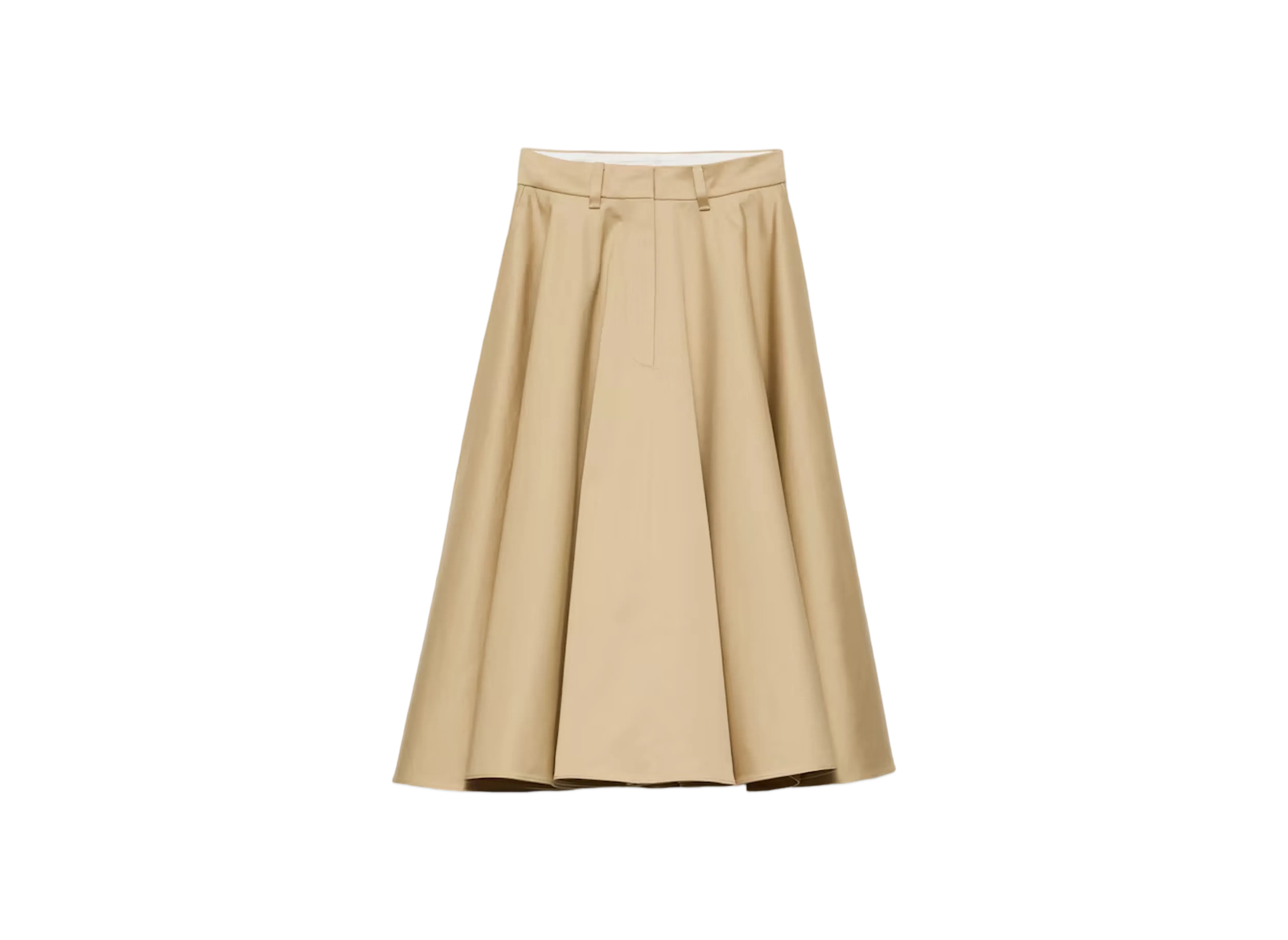 PRADA Women's Chino Midi-Skirt "Beige"