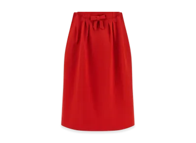 PRADA Women's Bow Skirt "Red"