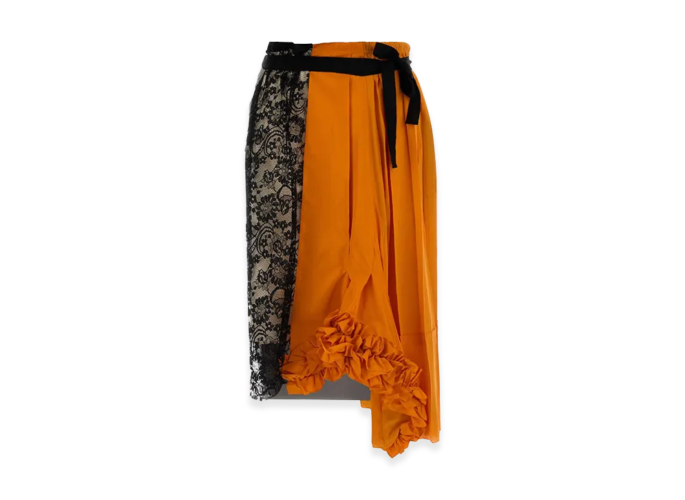 PRADA Women's Taffeta Skirt "Orange"