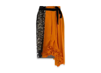 PRADA Women's Taffeta Skirt "Orange"