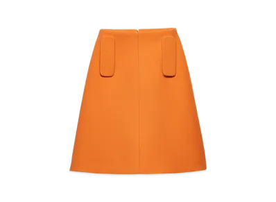PRADA Women's Tricotine Skirt "Orange"