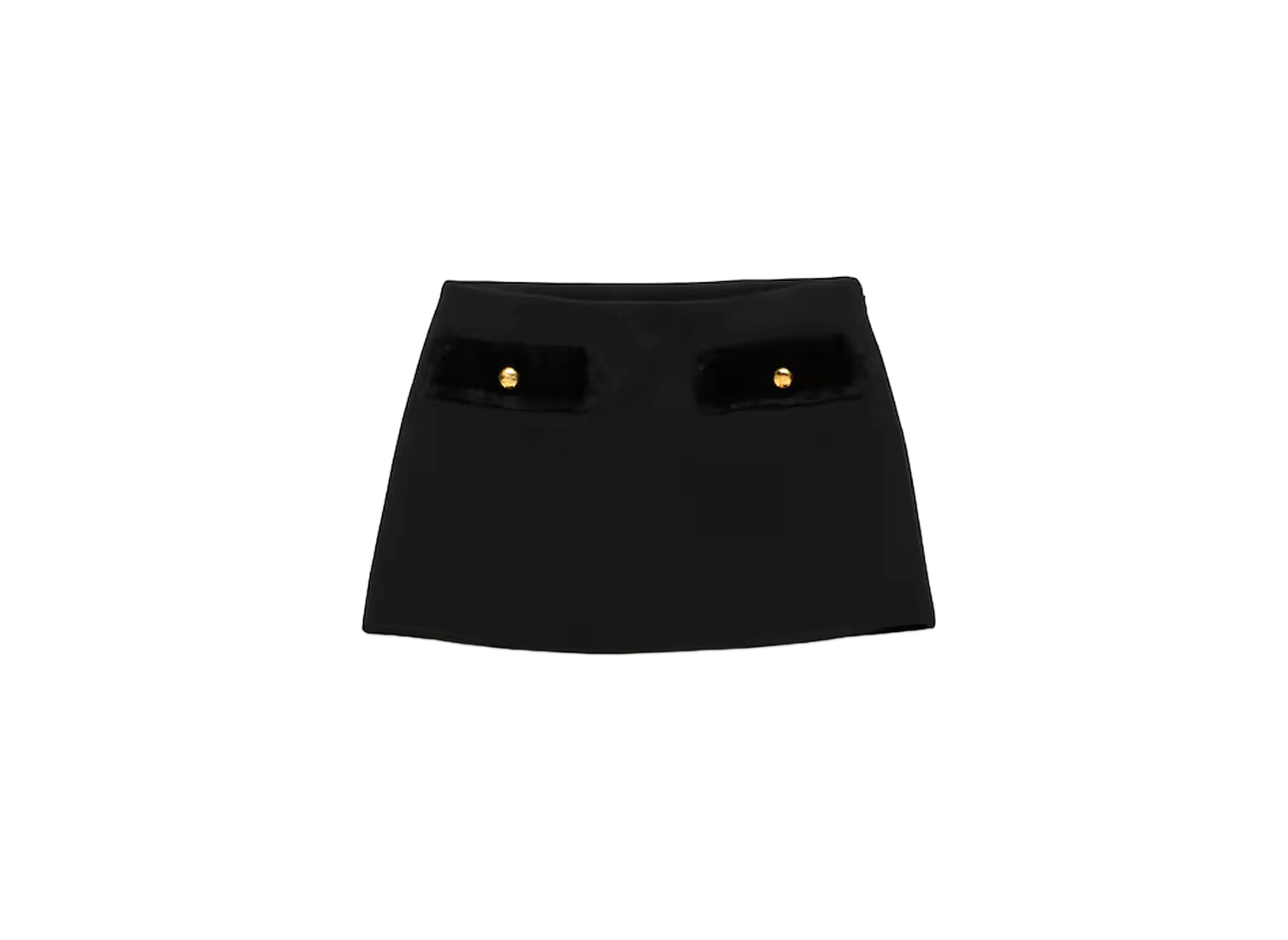 PRADA Women's Natte Miniskirt "Black"