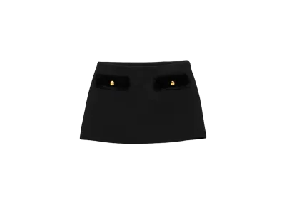 PRADA Women's Natte Miniskirt "Black"