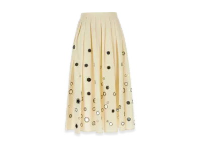 PRADA Women's Cream Cotton Skirt "Beige"