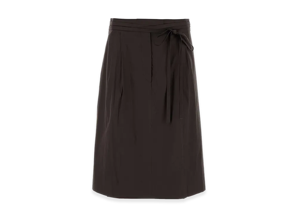 PRADA Women's Stretch Poplin Skirt "Brown"