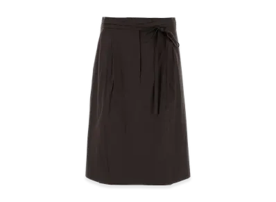 PRADA Women's Stretch Poplin Skirt "Brown"