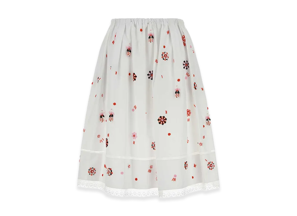 PRADA Women's Poplin Skirt "White"