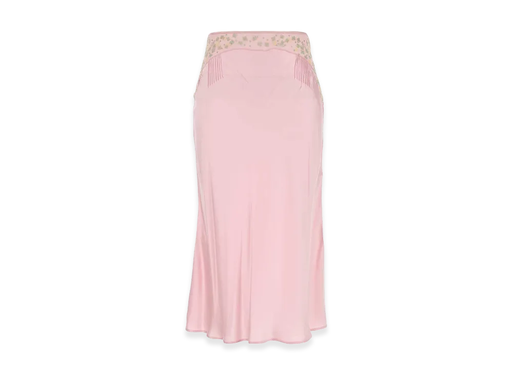 PRADA Women's Satin Skirt "Pink"