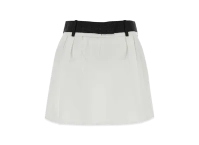 PRADA Women's Poplin Mini Skirt "White"