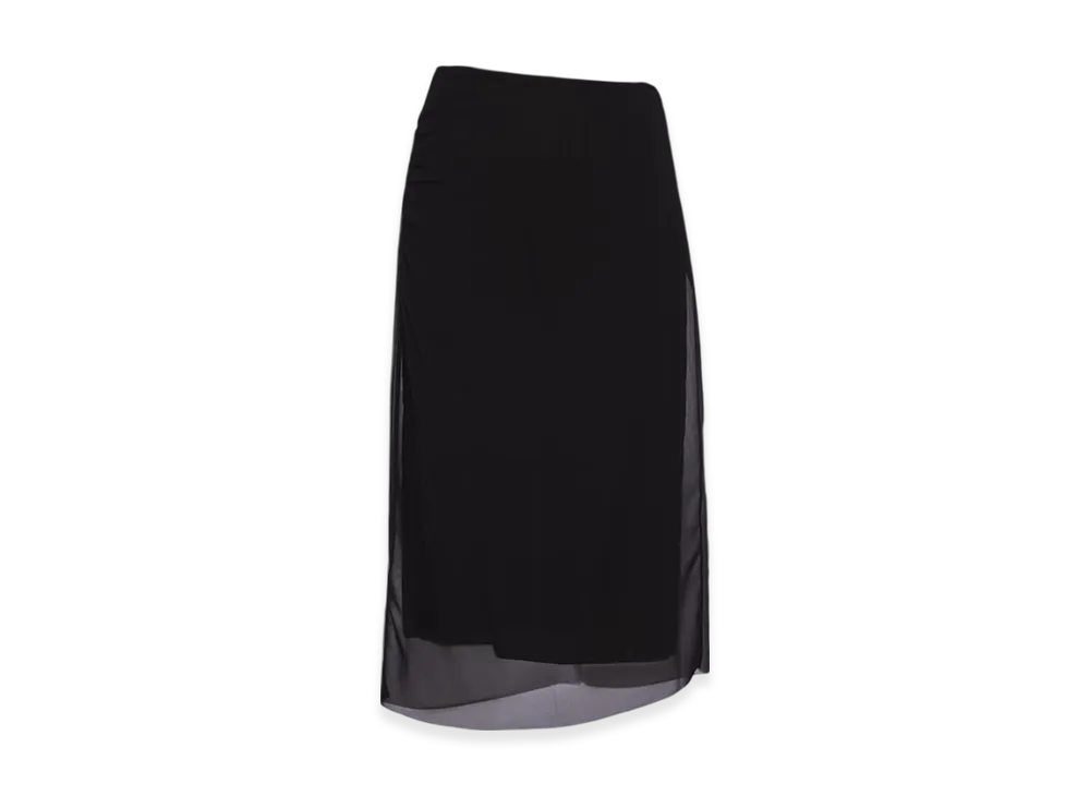 PRADA Women's Georgette Skirt "Black"