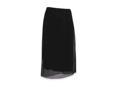 PRADA Women's Georgette Skirt "Black"