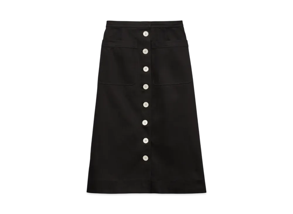 PRADA Women's Cotton Drill Skirt "Black"