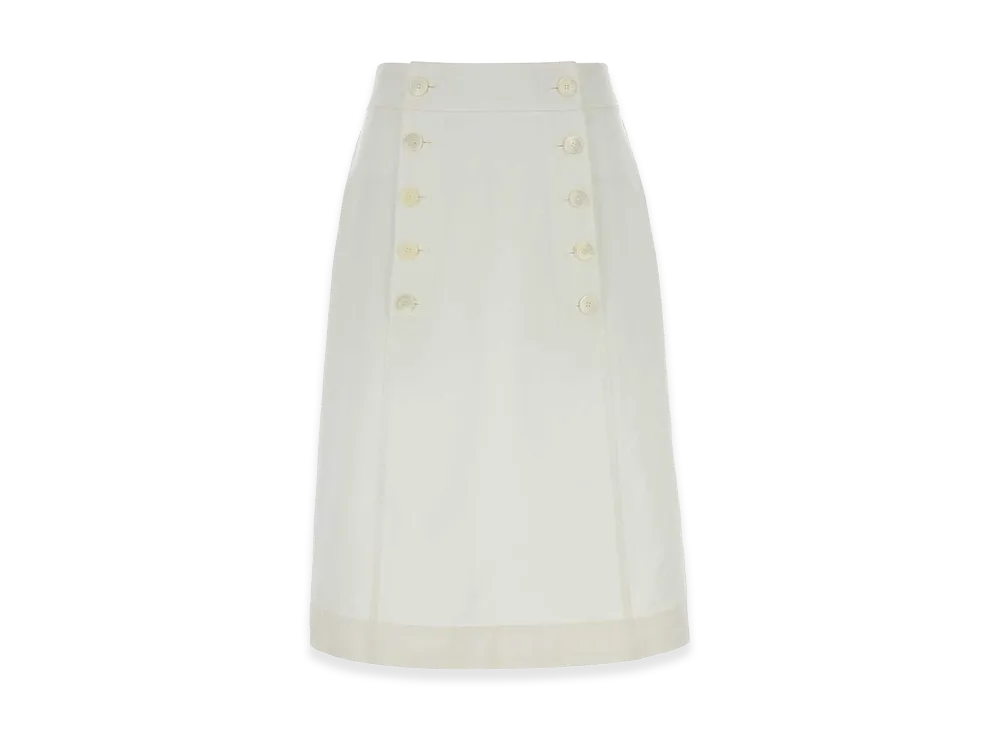 PRADA Women's Gabardine Skirt "White"