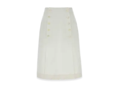 PRADA Women's Gabardine Skirt "White"