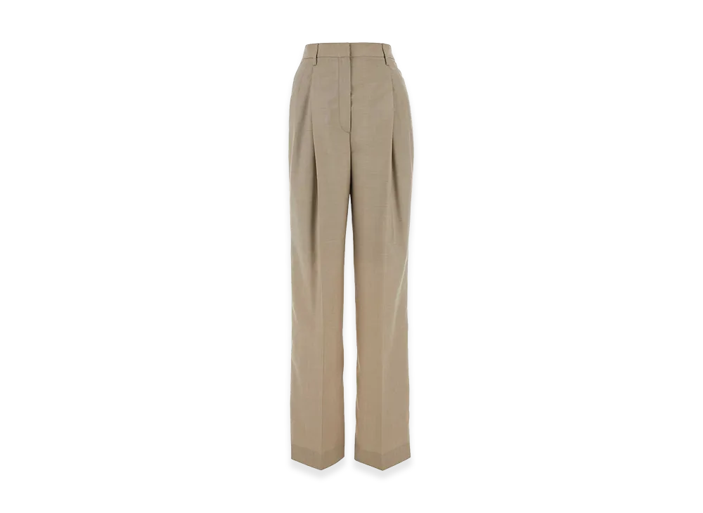 PRADA Women's Wool Blend Pant "Beige"